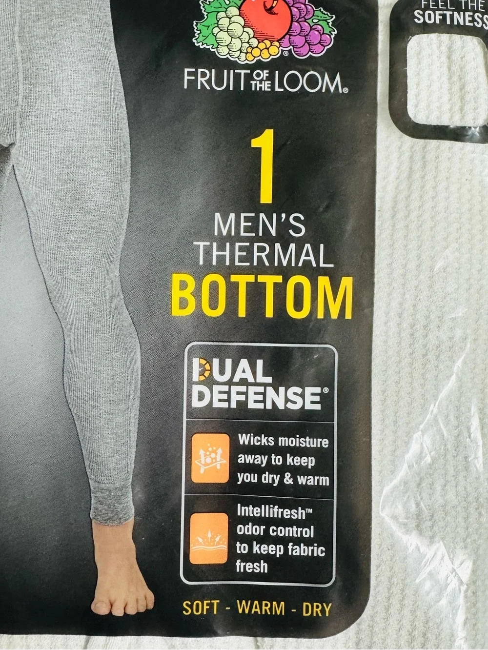 Fruit of the Loom Thermal Underwear Pants Long Johns NWT Natural